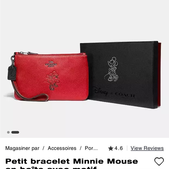 Disney x coach red zip pouch NWT - Picture 6 of 6